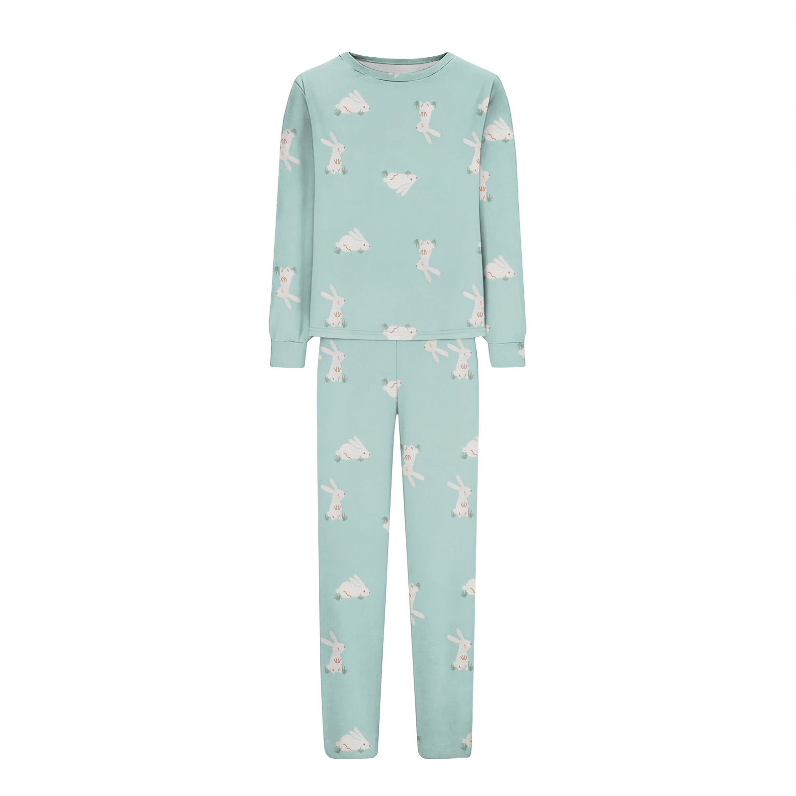 Spring Easter Family Matching Pajama Set Long Sleeve Top Pants Printed ...